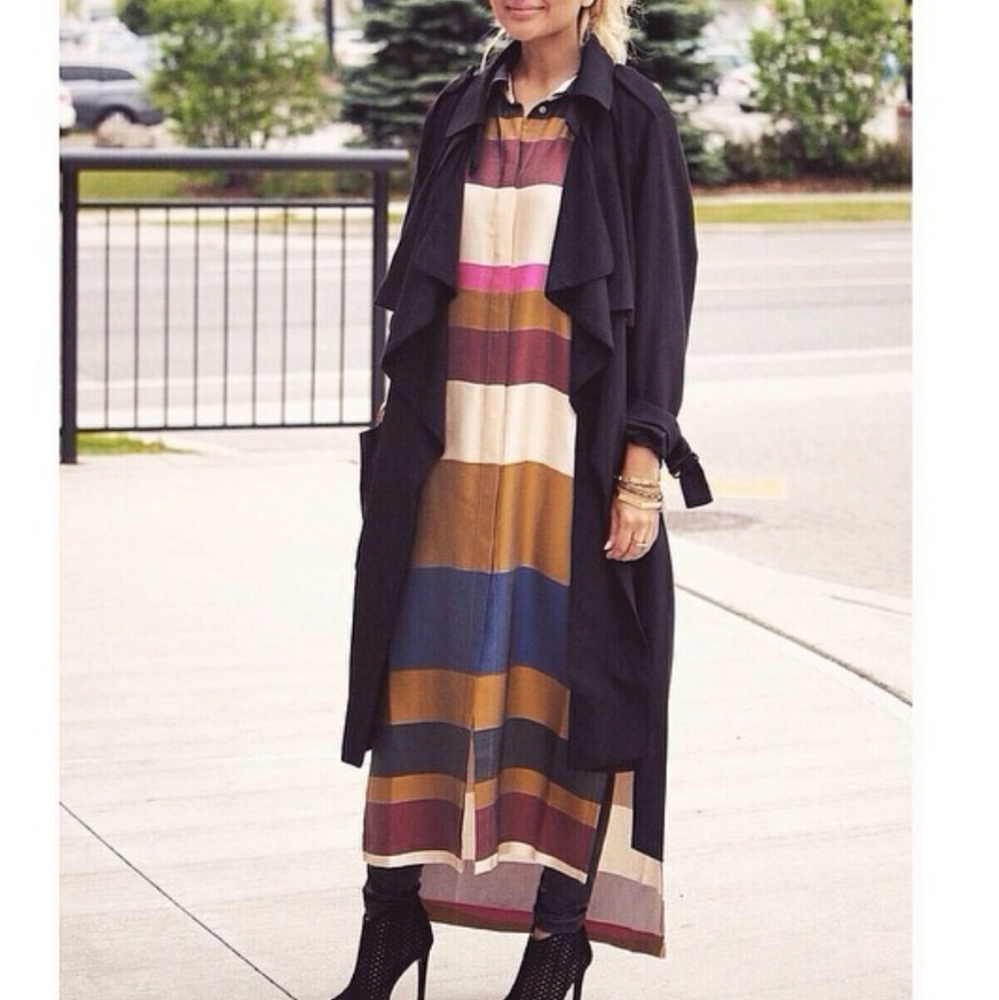 H&M multi colour shirt dress in size 4